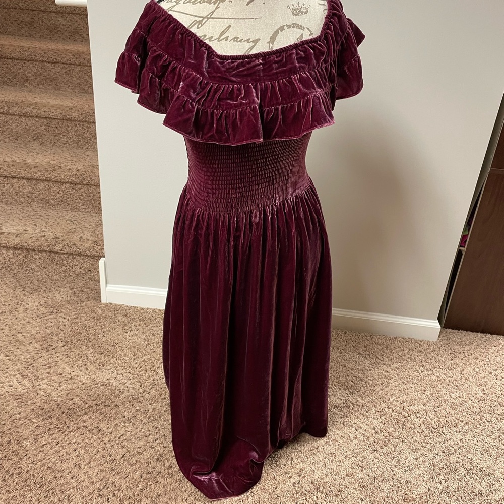 Hill House nap dress Akilah burgundy